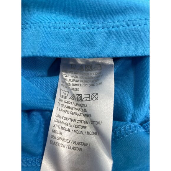 Belle by Kim Gravel Primabelle Knit Henley Top Womens XL Ocean Reef Cotton NEW - Picture 5 of 7